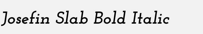 Josefin Slab Bold Italic